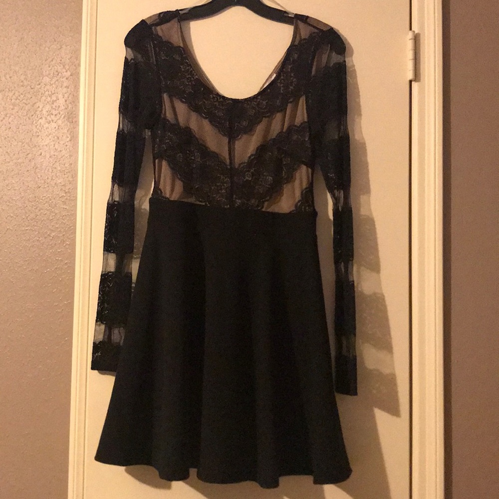 Lush Black Lace Dress